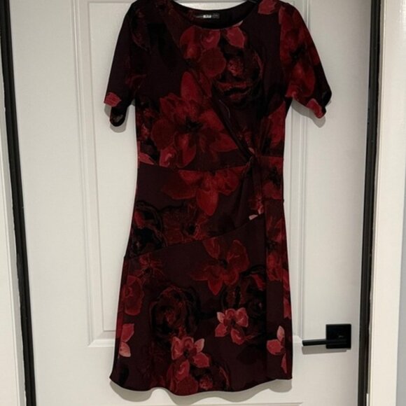 Dresses & Skirts - Chic Floral Mini Dress in Red